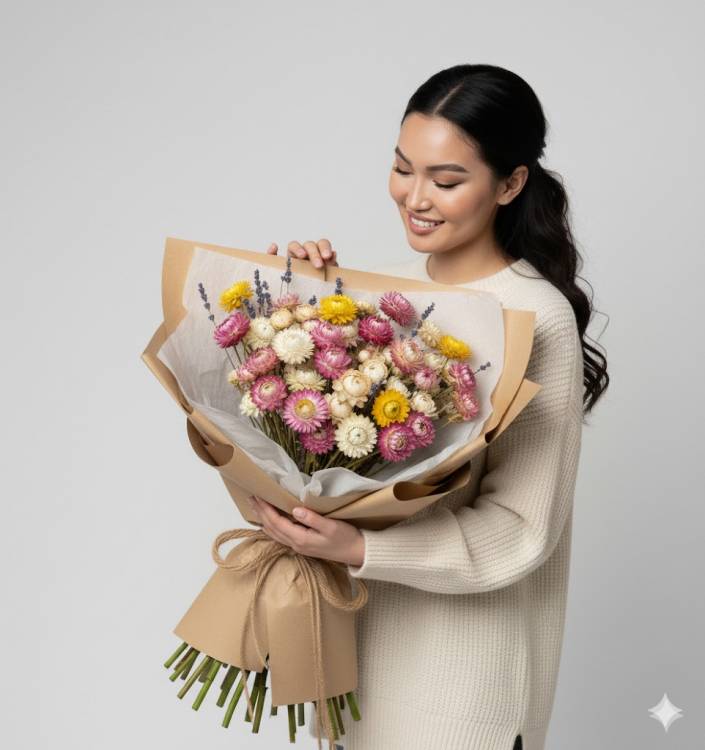 Букет из Хеликрисума Букет из Хеликрисума