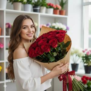 9 роз под ленту