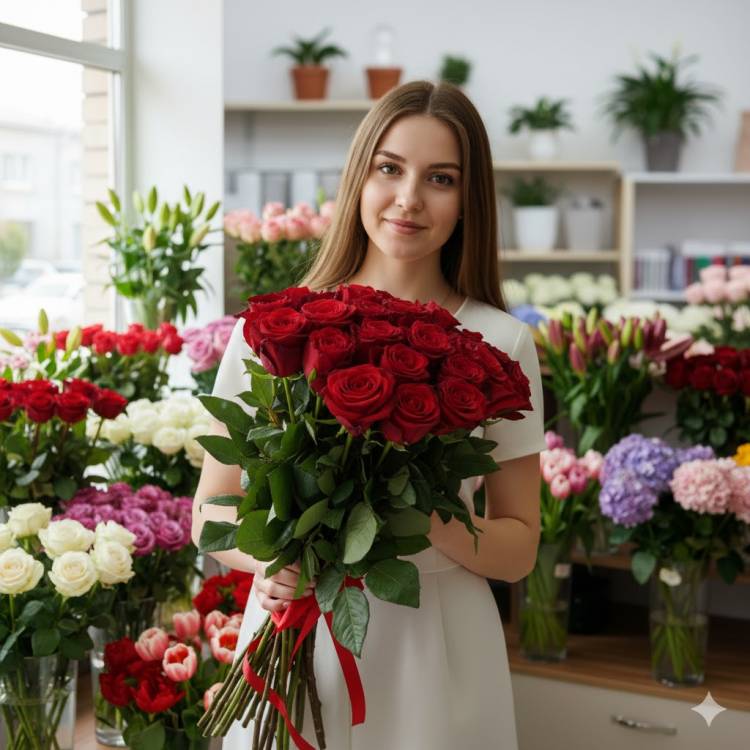 25 роз 60 см 25 роз 60 см