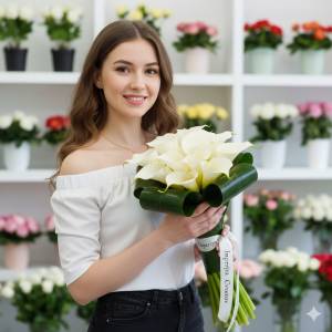 Букет из калл "Чудесное настроение"