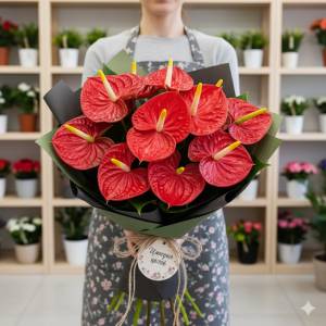 Букет из Антуриумов 9 шт