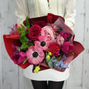 Букет с анемонами "Кензо"