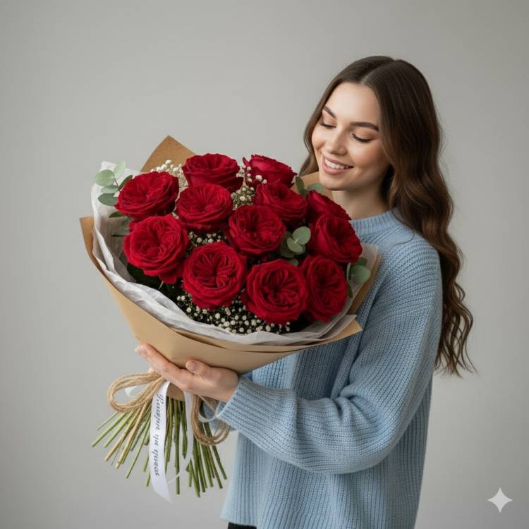 Букет роз "Страсть Тесс"