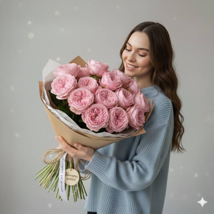 Пионовидные розы Bridal Piano "Свадебное Небо"