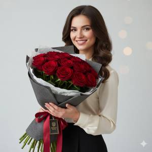 Розы Red Naomi "Бархатная Страсть"