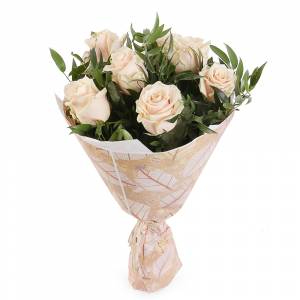 Букет из 5 розовых роз 60 см